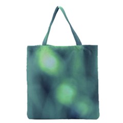 Green Vibrant Abstract Grocery Tote Bag by DimitriosArt