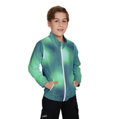 Green Vibrant Abstract Kids  Windbreaker by DimitriosArt