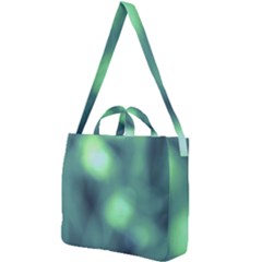 Green Vibrant Abstract Square Shoulder Tote Bag by DimitriosArt