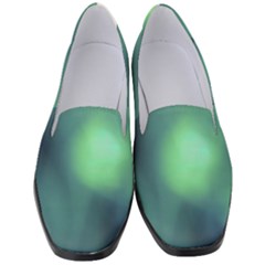 Green Vibrant Abstract Women s Classic Loafer Heels