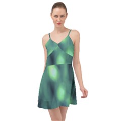 Green Vibrant Abstract Summer Time Chiffon Dress by DimitriosArt