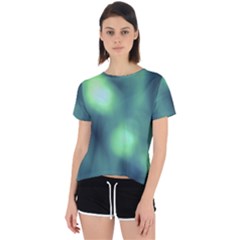 Green Vibrant Abstract Open Back Sport Tee