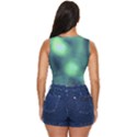 Green Vibrant Abstract Women s Sleeveless Wrap Top View4