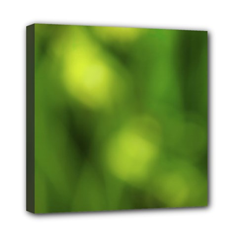 Green Vibrant Abstract No3 Mini Canvas 8  X 8  (stretched) by DimitriosArt