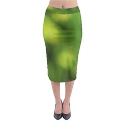 Green Vibrant Abstract No3 Midi Pencil Skirt by DimitriosArt