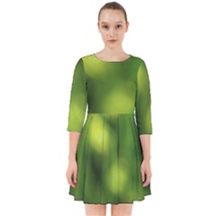 Green Vibrant Abstract No3 Smock Dress by DimitriosArt