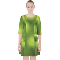 Green Vibrant Abstract No3 Pocket Dress by DimitriosArt