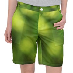 Green Vibrant Abstract No3 Pocket Shorts by DimitriosArt