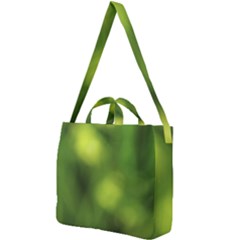 Green Vibrant Abstract No3 Square Shoulder Tote Bag by DimitriosArt