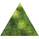 Green Vibrant Abstract No3 Wooden Puzzle Triangle View1