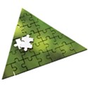 Green Vibrant Abstract No3 Wooden Puzzle Triangle View3