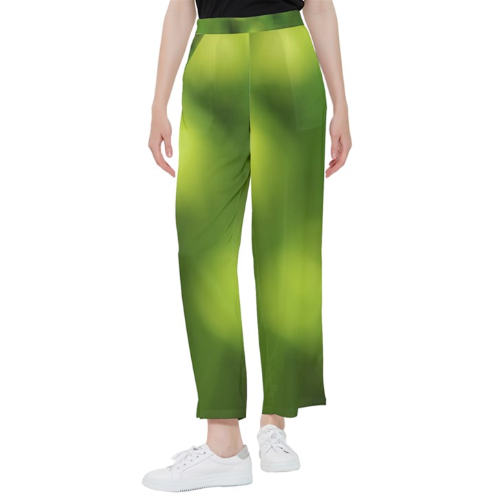 Green Vibrant Abstract No3 Women s Pants 