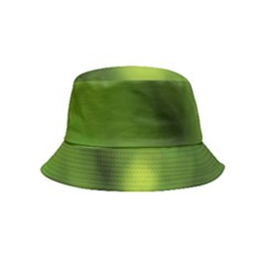 Green Vibrant Abstract No3 Inside Out Bucket Hat (kids) by DimitriosArt