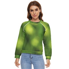 Green Vibrant Abstract No3 Women s Long Sleeve Raglan Tee