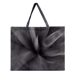 Black Agave Heart In Motion Zipper Large Tote Bag by DimitriosArt