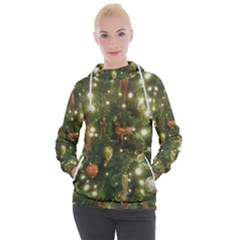 Christmas Tree Decoration Photo Women s Hooded Pullover