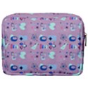 50s Diner Print Pink Make Up Pouch (Large) View2