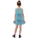 50s Diner Print Mint Green Kids  Cross Back Dress View2