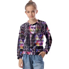 Hungry Eyes Ii Kids  Long Sleeve Tee With Frill 