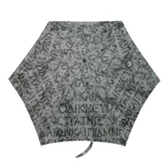 Ancient Greek Typography Photo Mini Folding Umbrellas by dflcprintsclothing