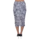 Ancient Greek Typography Photo Velvet Midi Pencil Skirt View2