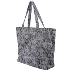 Ancient Greek Typography Photo Zip Up Canvas Bag by dflcprintsclothing