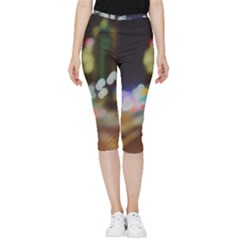 City Lights Series No4 Inside Out Lightweight Velour Capri Leggings  by DimitriosArt