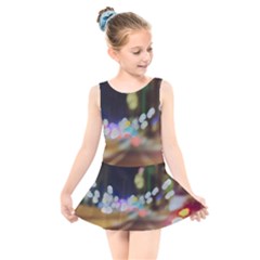 City Lights Series No4 Kids  Skater Dress Swimsuit by DimitriosArt