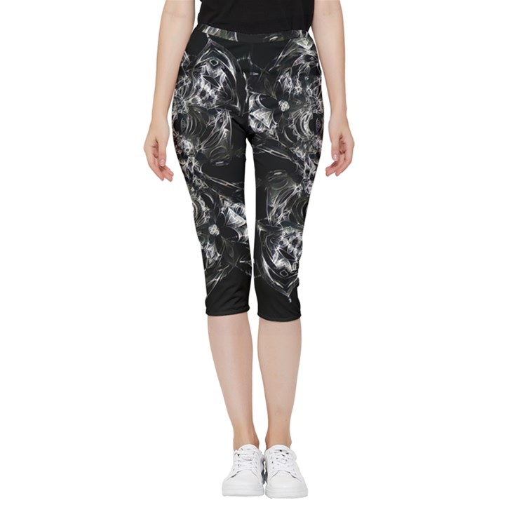 Celestial Diamonds Inside Out Lightweight Velour Capri Leggings 