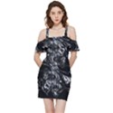 Celestial Diamonds Shoulder Frill Bodycon Summer Dress View3