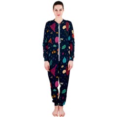 Bright Mushrooms Onepiece Jumpsuit (ladies)  by SychEva