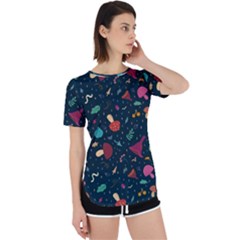 Bright Mushrooms Perpetual Short Sleeve T-shirt by SychEva