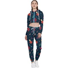 Bright Mushrooms Cropped Zip Up Lounge Set by SychEva