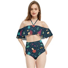 Bright Mushrooms Halter Flowy Bikini Set  by SychEva