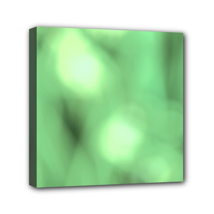 Green Vibrant Abstract No4 Mini Canvas 6  x 6  (Stretched)