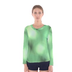 Green Vibrant Abstract No4 Women s Long Sleeve Tee