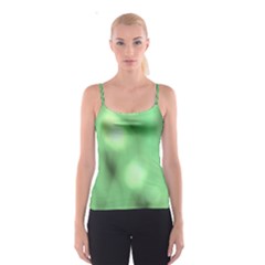 Green Vibrant Abstract No4 Spaghetti Strap Top