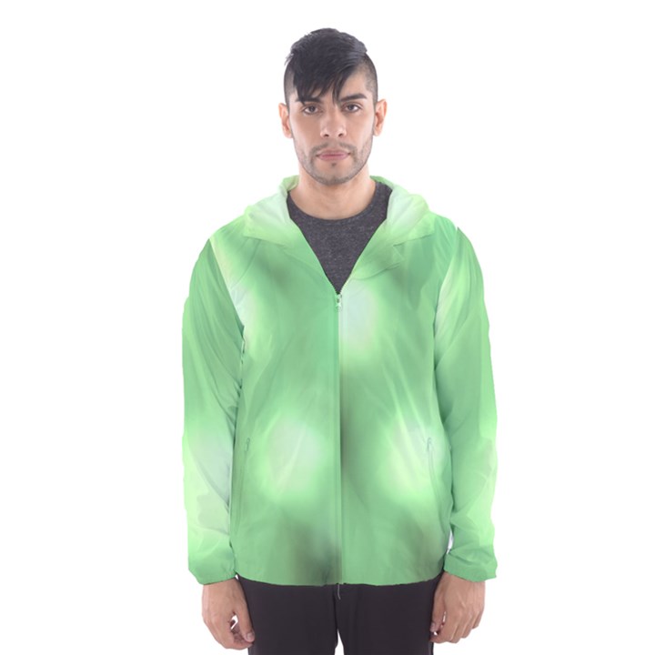 Green Vibrant Abstract No4 Men s Hooded Windbreaker