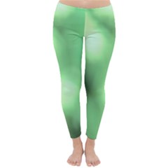 Green Vibrant Abstract No4 Classic Winter Leggings