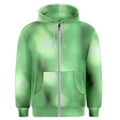 Green Vibrant Abstract No4 Men s Zipper Hoodie