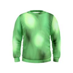 Green Vibrant Abstract No4 Kids  Sweatshirt