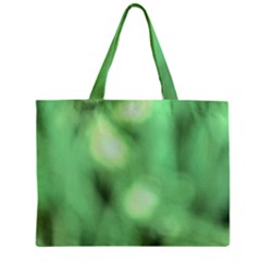 Green Vibrant Abstract No4 Zipper Mini Tote Bag