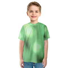 Green Vibrant Abstract No4 Kids  Sport Mesh Tee