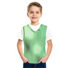 Green Vibrant Abstract No4 Kids  Basketball Tank Top