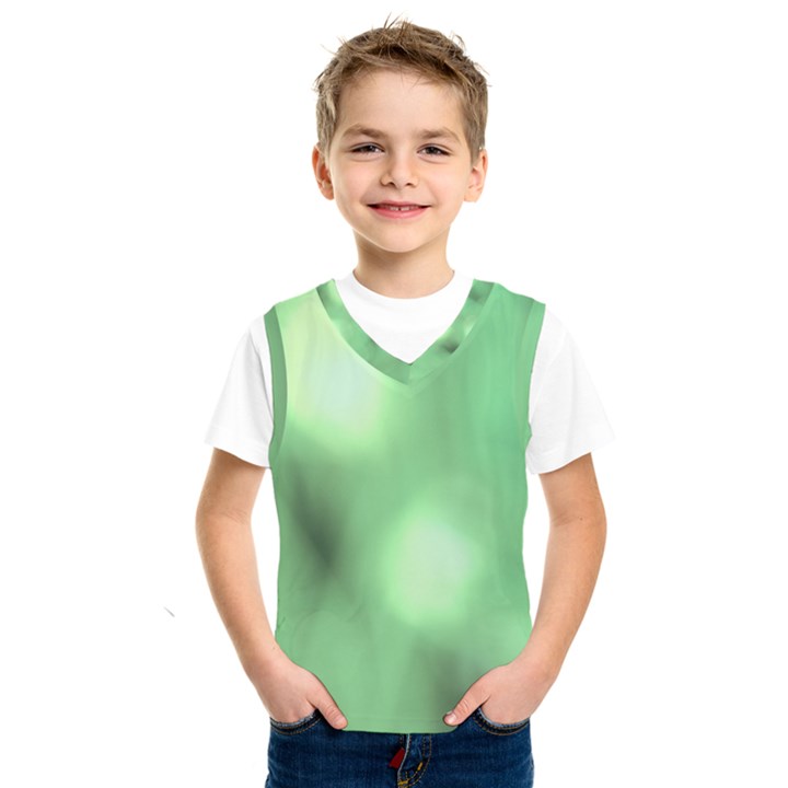 Green Vibrant Abstract No4 Kids  Basketball Tank Top