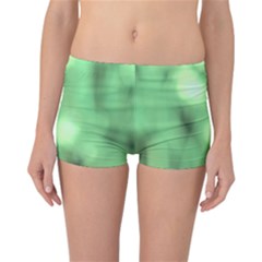 Green Vibrant Abstract No4 Reversible Boyleg Bikini Bottoms