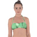 Green Vibrant Abstract No4 Halter Bandeau Bikini Top View1