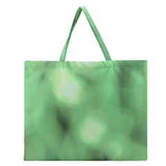 Green Vibrant Abstract No4 Zipper Large Tote Bag