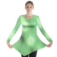 Green Vibrant Abstract No4 Long Sleeve Tunic 