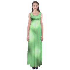 Green Vibrant Abstract No4 Empire Waist Maxi Dress